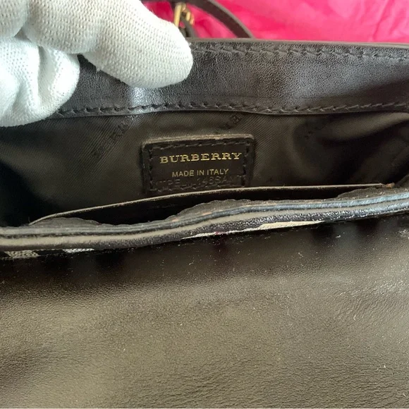 Burberry Tan and Black Check Crossbody Bag - Picture 8 of 13